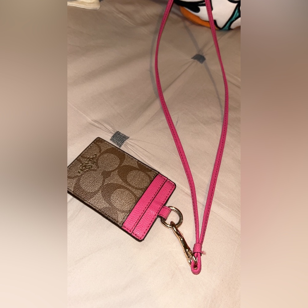 COACH ID lanyard in signature canvas